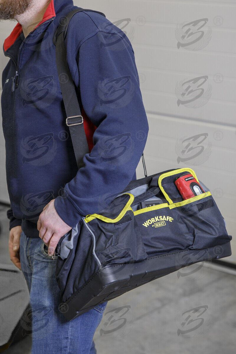 Siegen Worksafe 16 Pocket 17" Hard Base Tool Bag WTTB19