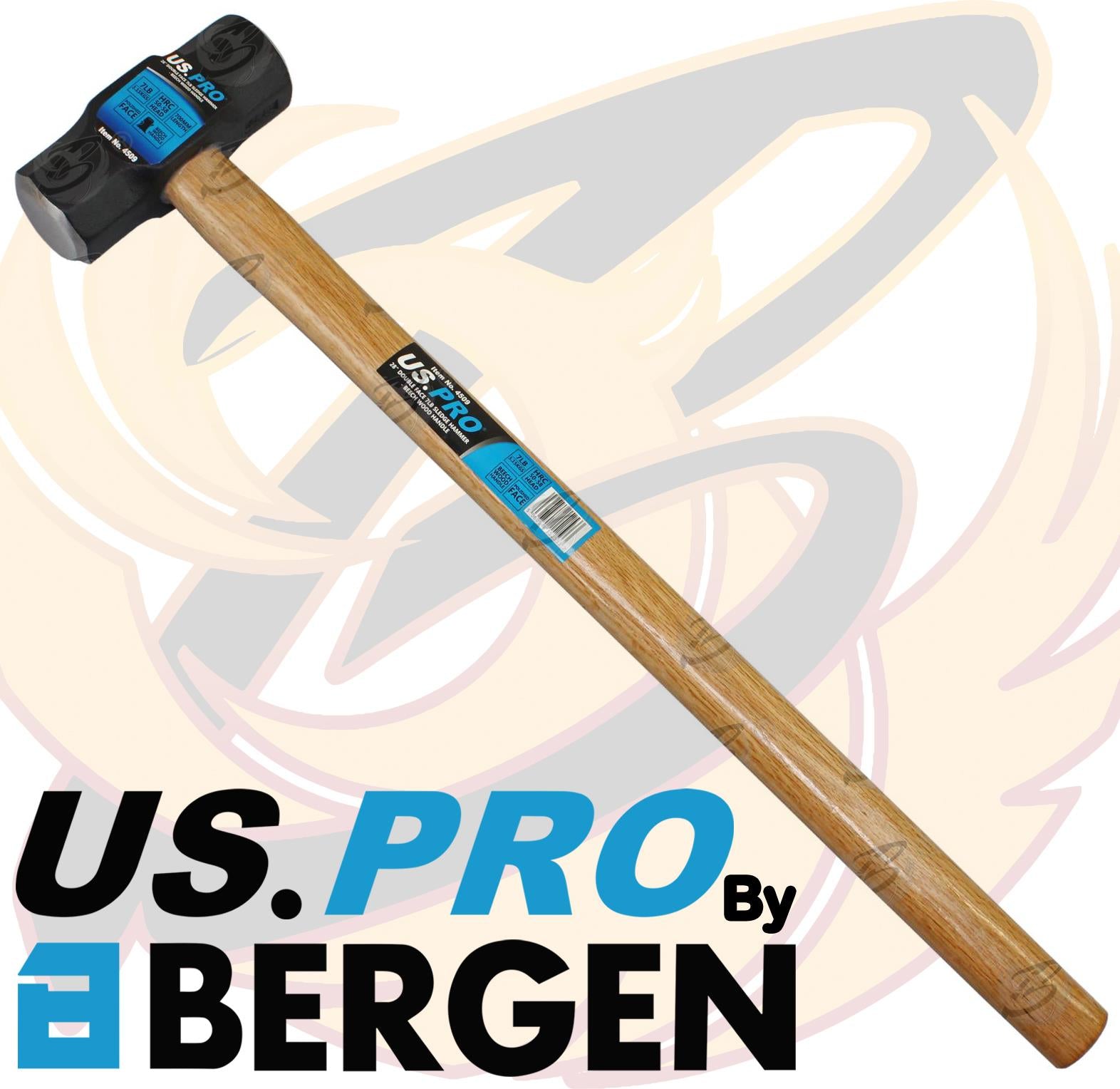 US PRO 3.15KG 36" LONG BEECHWOOD SLEDGE HAMMER