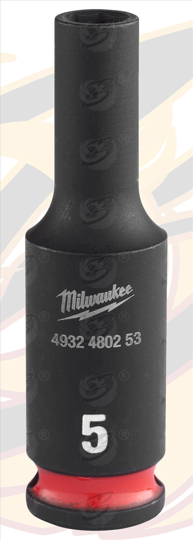 MILWAUKEE 5MM 1/4" DRIVE 6 POINT DEEP IMPACT SOCKET ( SINGLE )