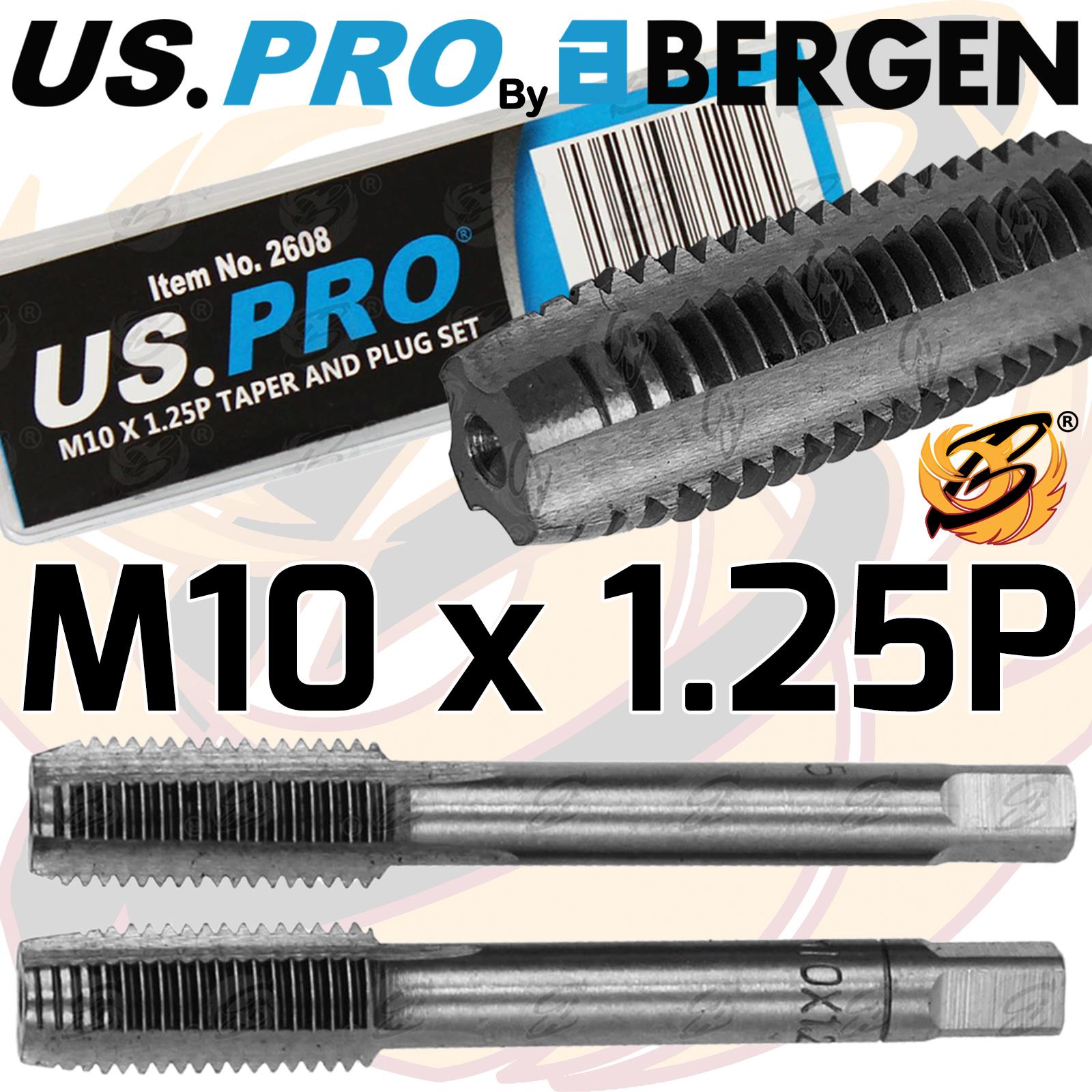 US Pro M10 x 1.25P Taper & Plug Set 2608
