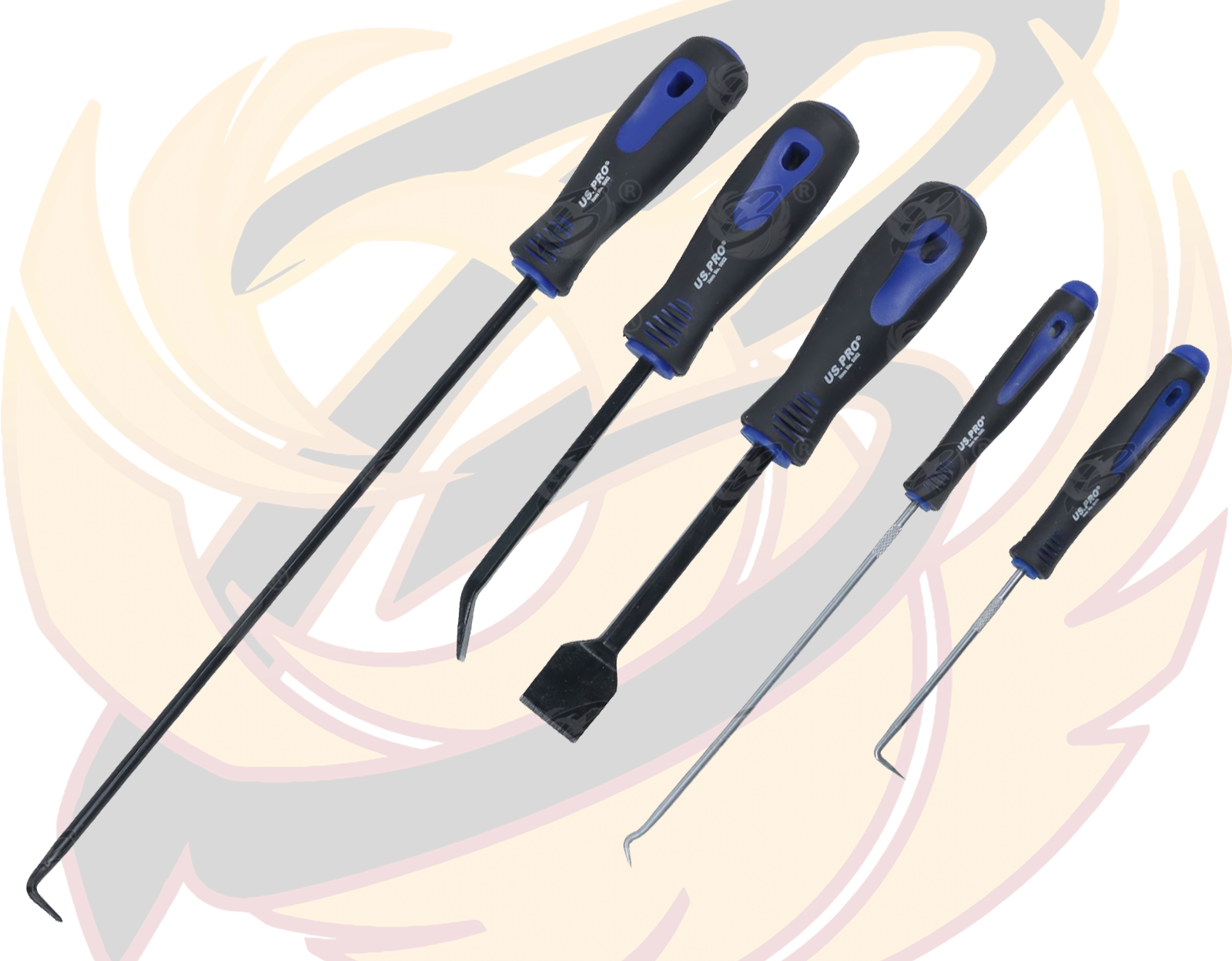 US Pro 18 Piece Pick & Hook Set In Eva Tray ( 5062 )