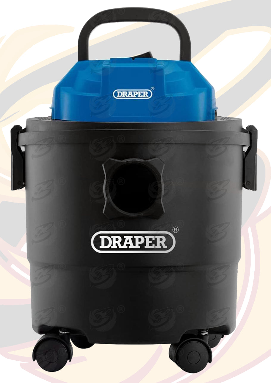 DRAPER WET AND DRY VACUUM CLEANER 15L 1250W / 230V WATER DIRT CARPET WASHER