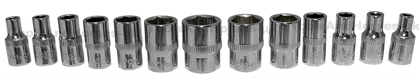 US PRO 15PCS 1/4" DRIVE 6 POINT SOCKET SET 4MM - 14MM