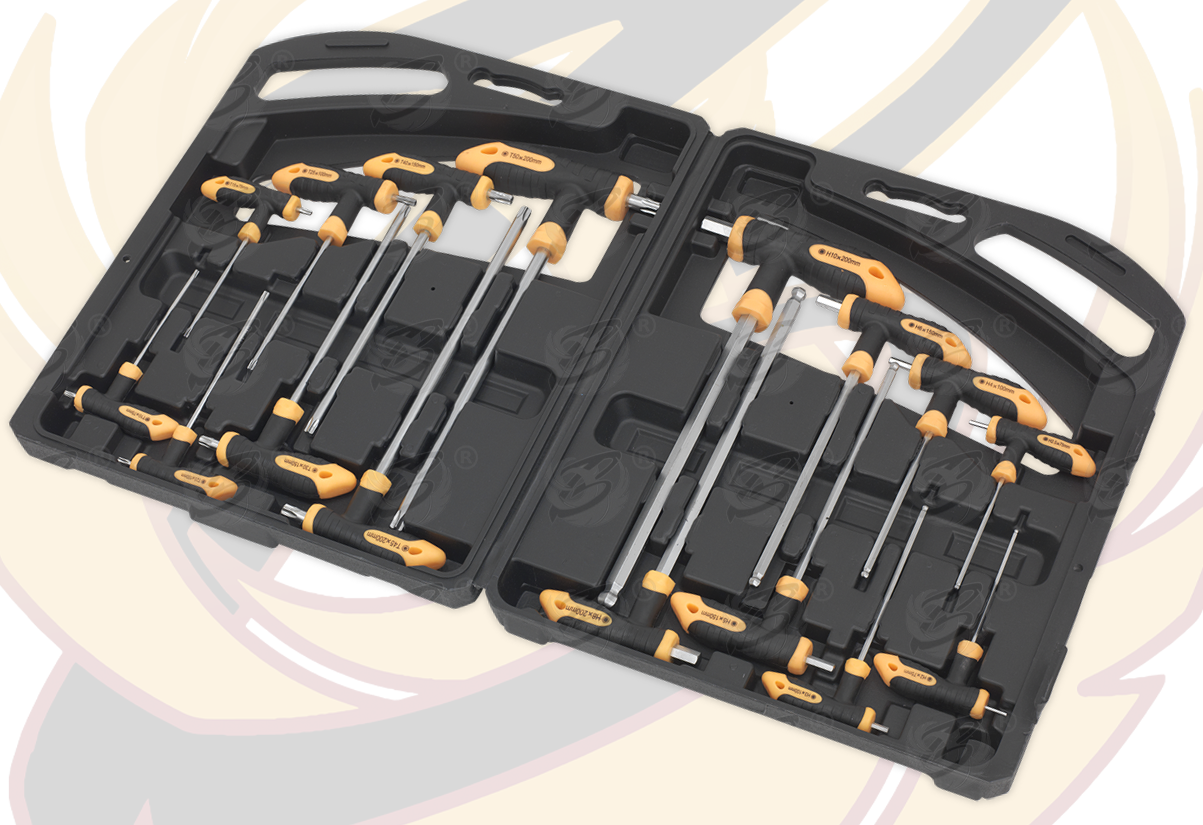 Siegen 16 Piece T - Handle Hex & Torx Key Set H2 - H10 & T10 - T50 S0916