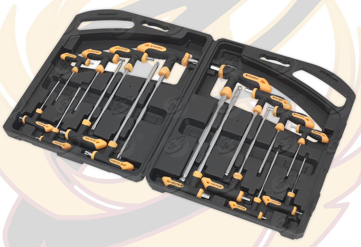 SIEGEN 16PCS T - HANDLE HEX & TORX KEY SET H2 - H10 & T10 - T50