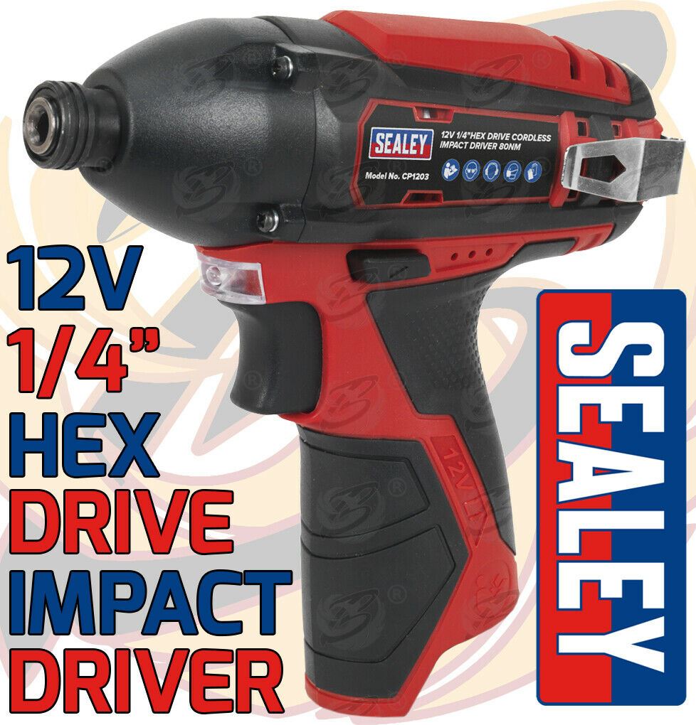Sealey 12V 3/8" Drive Cordless Combo Kit ( Drill - Ratchet Wrench - Impact Wrench - Impact Driver ) ( CP1200COMBO & CP1200BP )