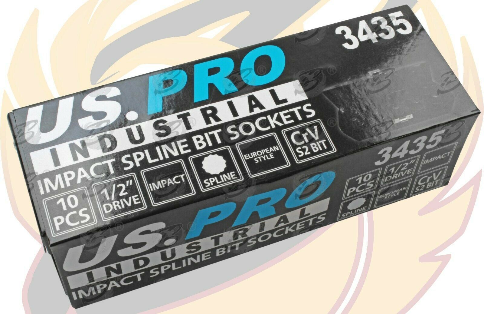 US PRO 10PCS 1/2" DRIVE IMPACT SPLINE BIT SOCKETS M4 - M18