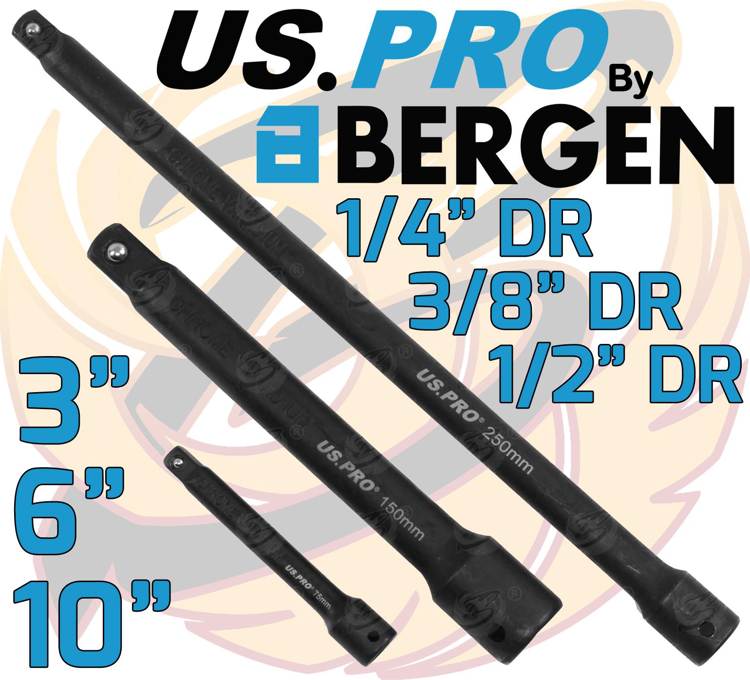 US PRO 18PCS 1/4" & 3/8" & 1/2" DRIVE IMPACT ACCESSORY KIT