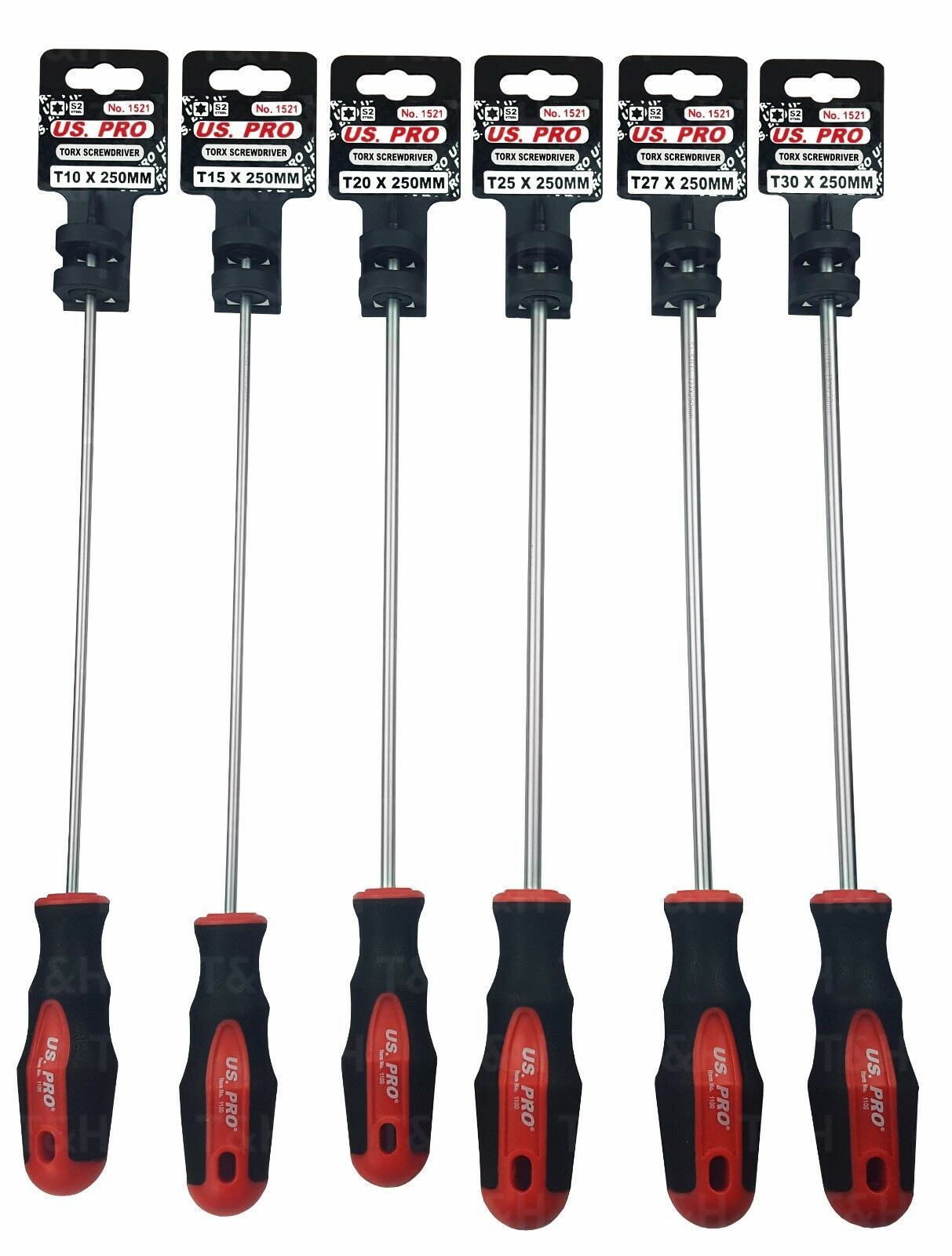 US PRO 6PCS EXTRA LONG TORX SCREWDRIVERS T10 - T30