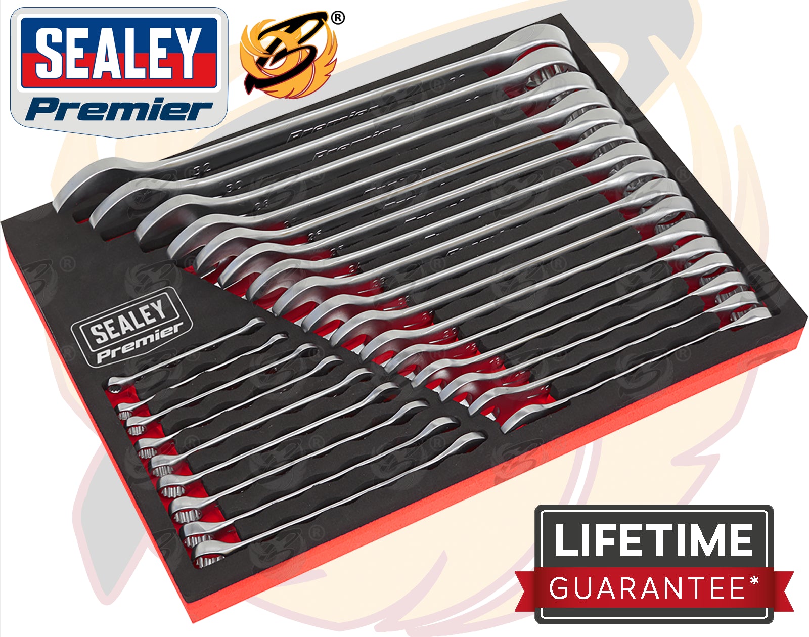 SEALEY 25PCS COMBINATION SPANNER SET ( OEPN & RING END ) ( 6MM - 32MM )
