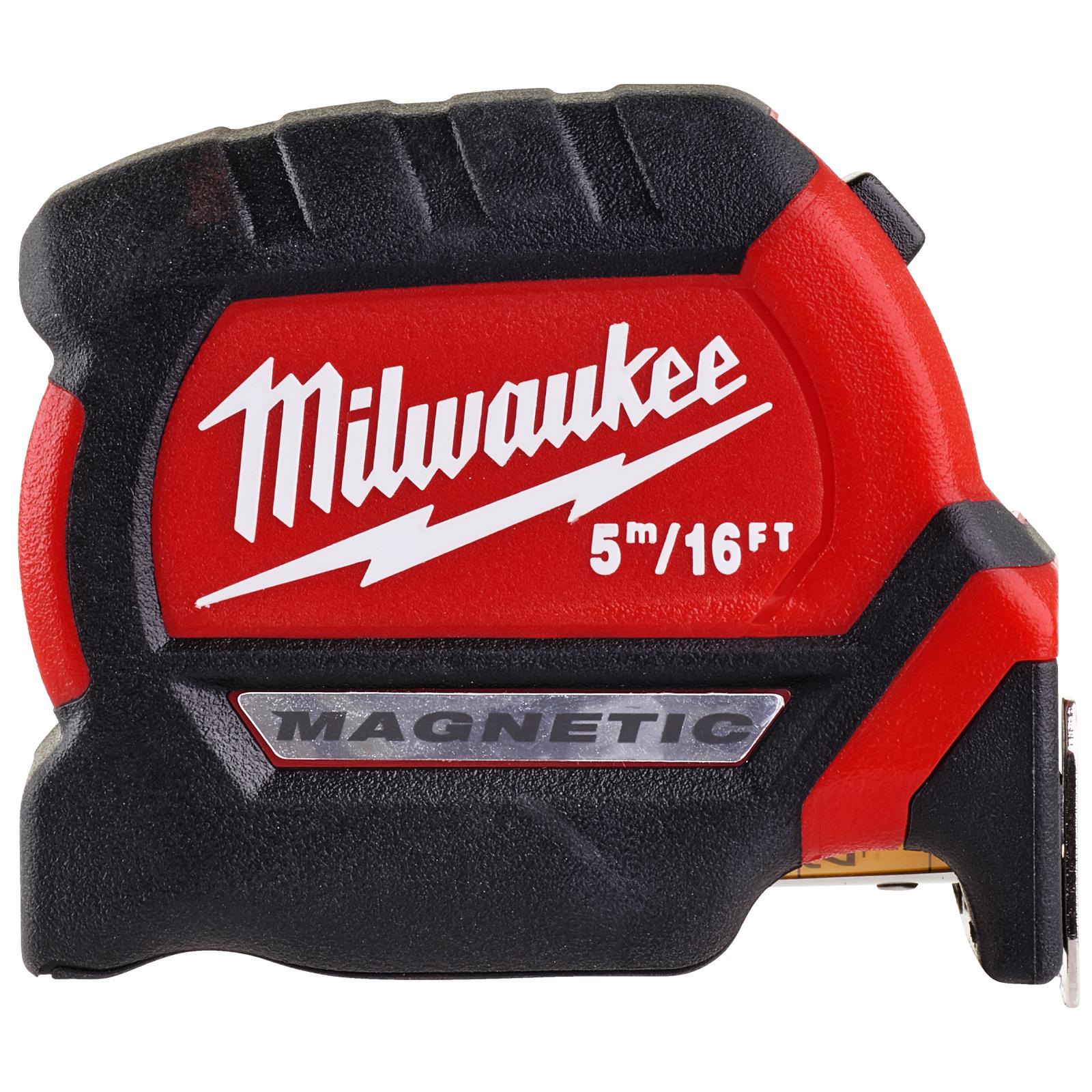 MILWAUKEE 5m ( 16ft ) Magnetic Tip 27mm Nylon Blade Tape Measure