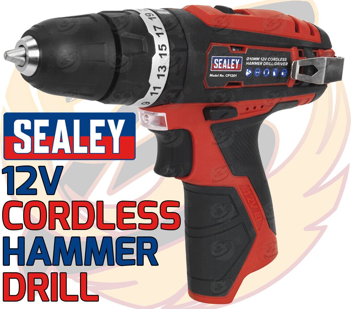 Sealey 12V Cordless Combo Kit ( Drill - Ratchet Wrench - Reciprocating Saw - Impact Driver ) ( CP1200COMBO3 )