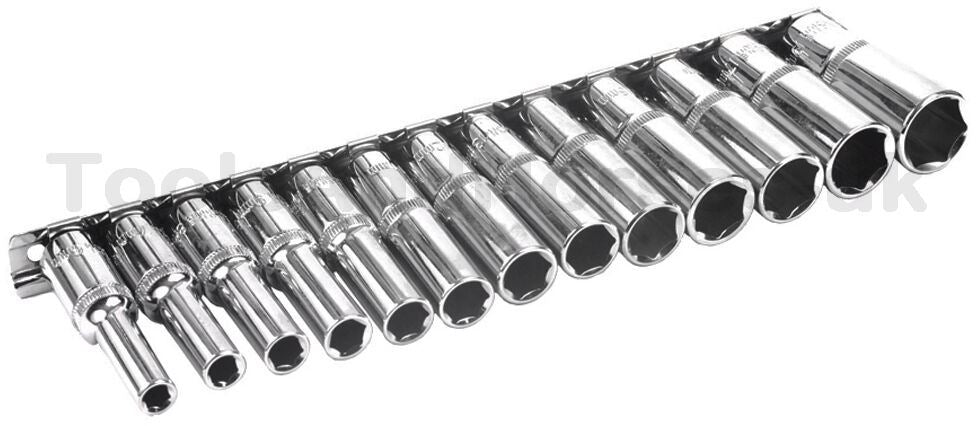 BLUESPOT 13PCS 3/8" DRIVE 6 POINT DEEP SOCKETS 6MM - 19MM