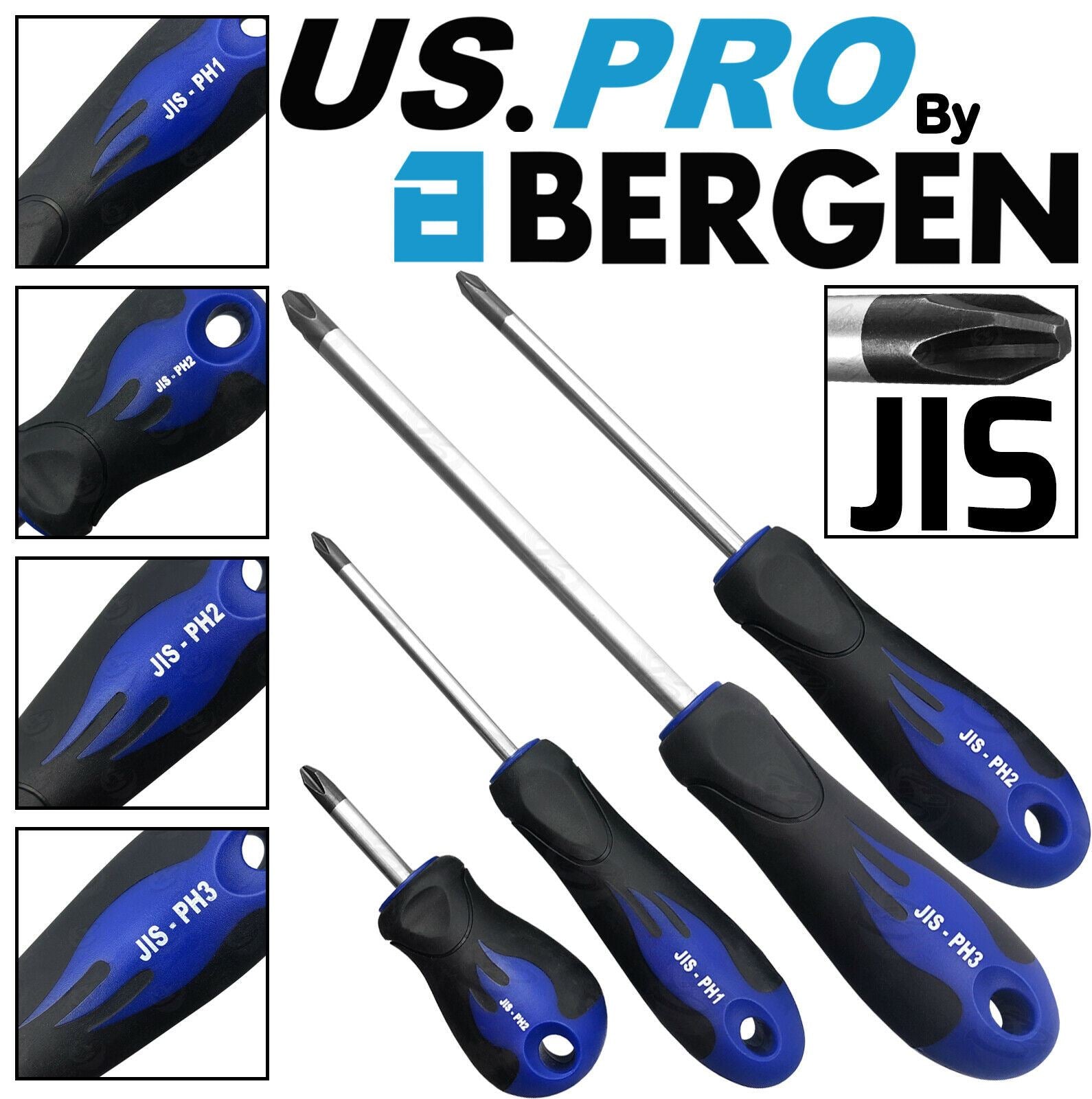 US PRO 4PCS JIS ( JAPANESE INDUSTRIAL SCREWDRIVERS )