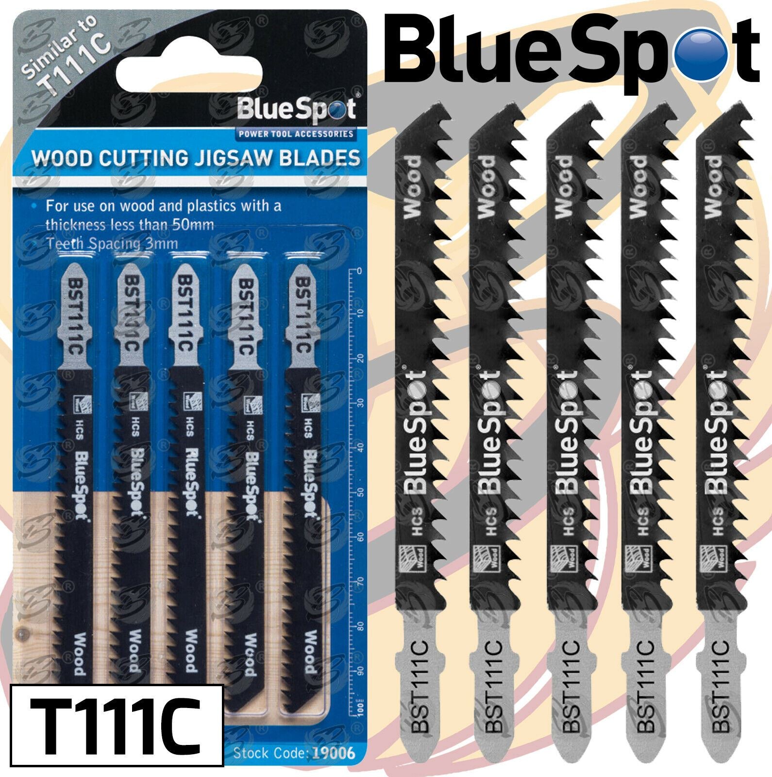 BLUESPOT T111C 8TPI JIGSAW BLADES
