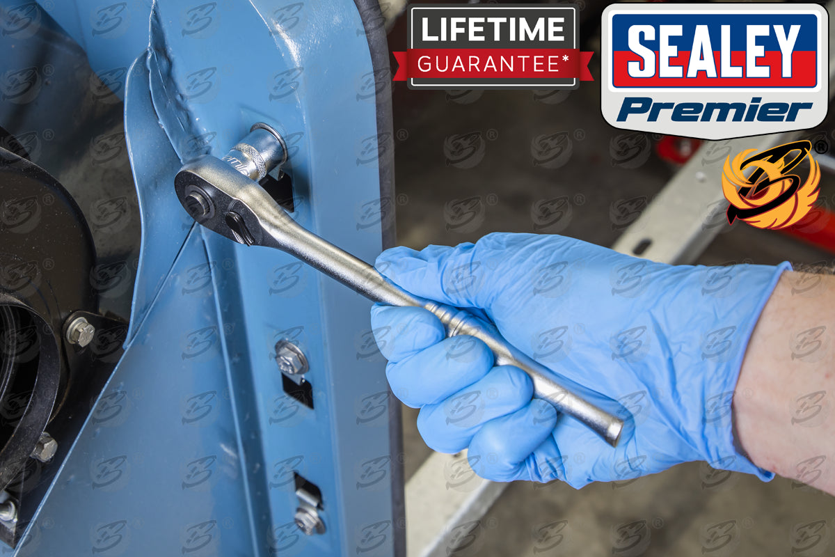 SEALEY 32PCS 3/8" DRIVE 6 POINT 90 TOOTH PREMIER PLATINUM SOCKET SET 6MM - 24MM