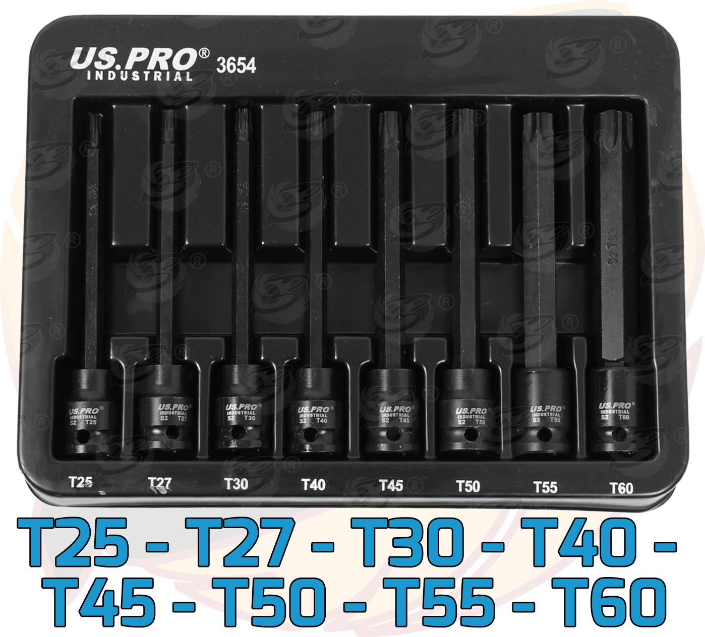 US PRO IMPACT 17PCS 3/8" DRIVE LONG & SHORT TORX BIT SOCKET SET T20 - T60