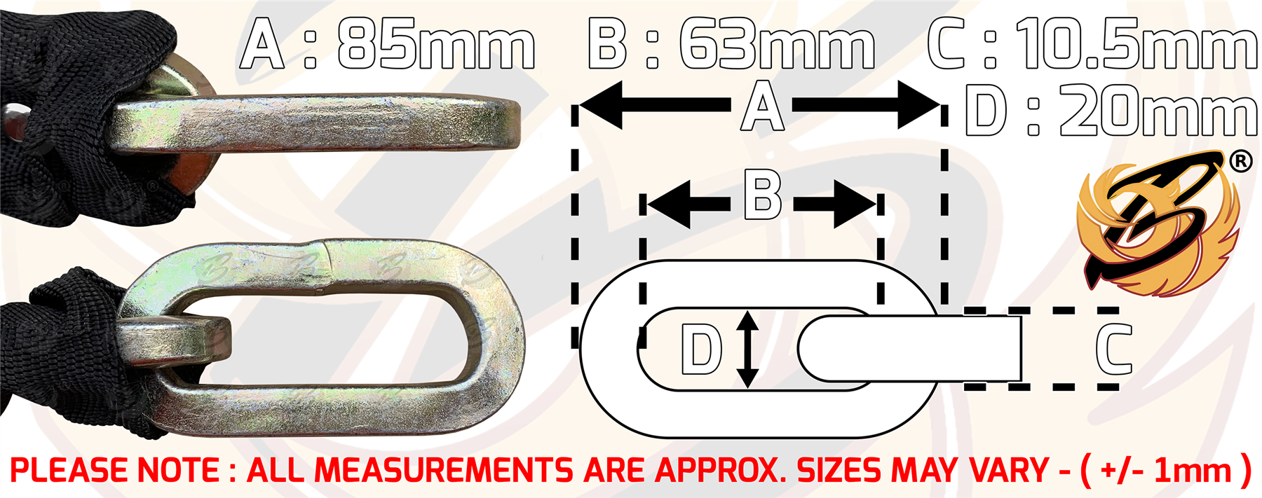 Berlin Tools 6 Foot Long 10mm Links Security Chain ( BER011 )
