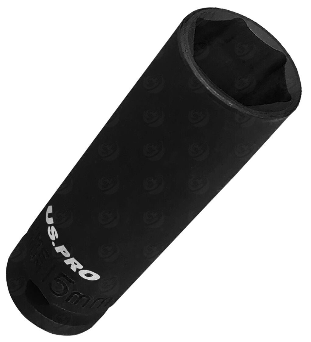 US Pro 15mm 1/2" Drive 6 Point Deep Impact Socket ( Single ) 3372