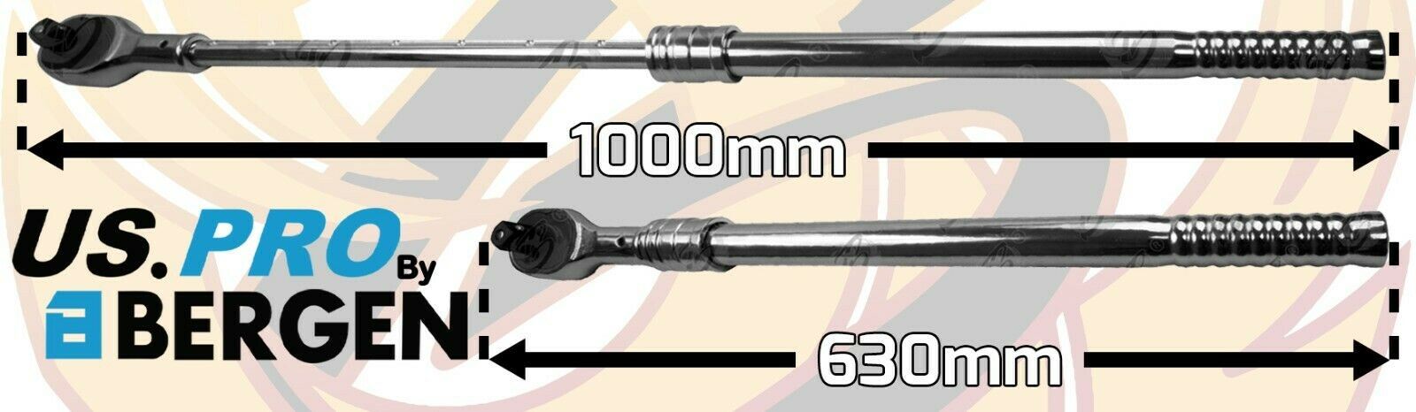 US PRO 3/4" DRIVE 24 TOOTH EXTENDABLE RATCHET HANDLE