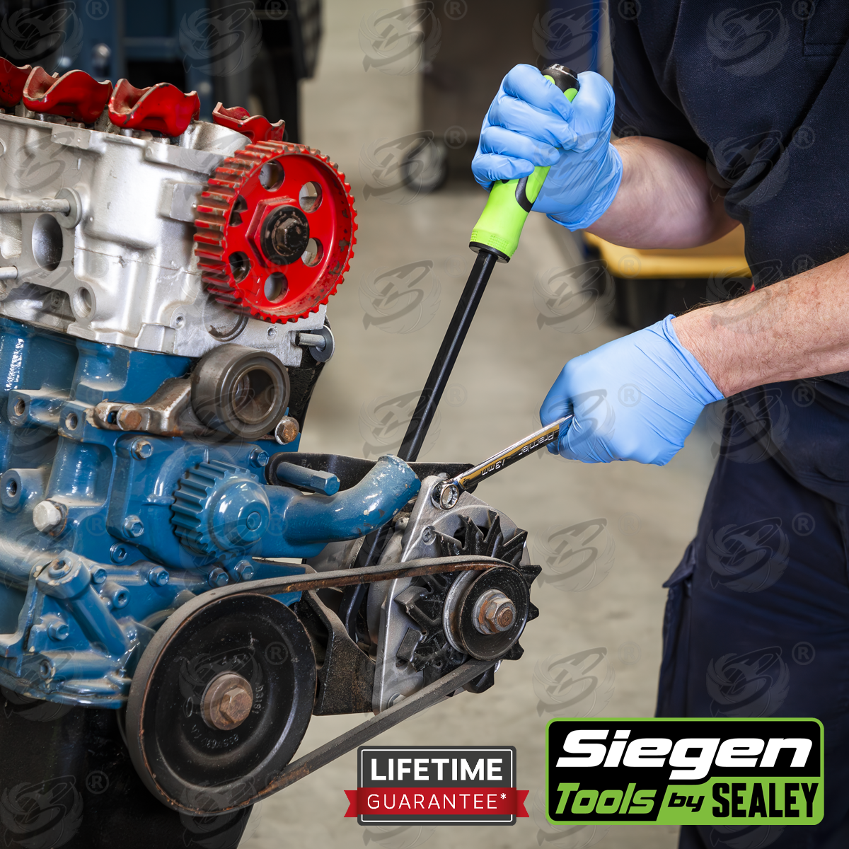 Siegen Angled Pry Bar Set With Hammer Cap Heavy-Duty 4 Piece S01138