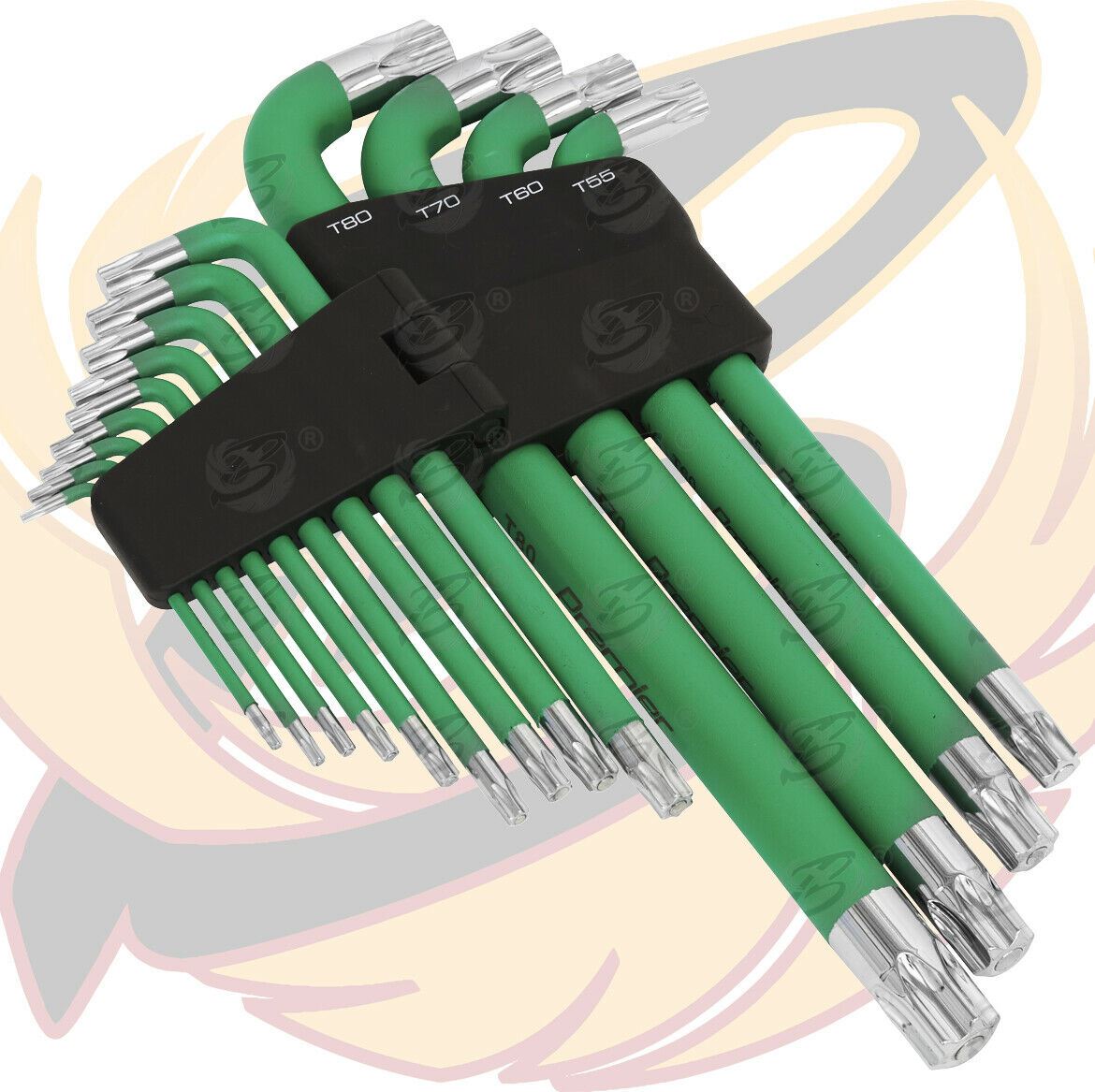 SEALEY JUMBO MAGNETIC ANTI SLIP TORX KEYS T10 - T80