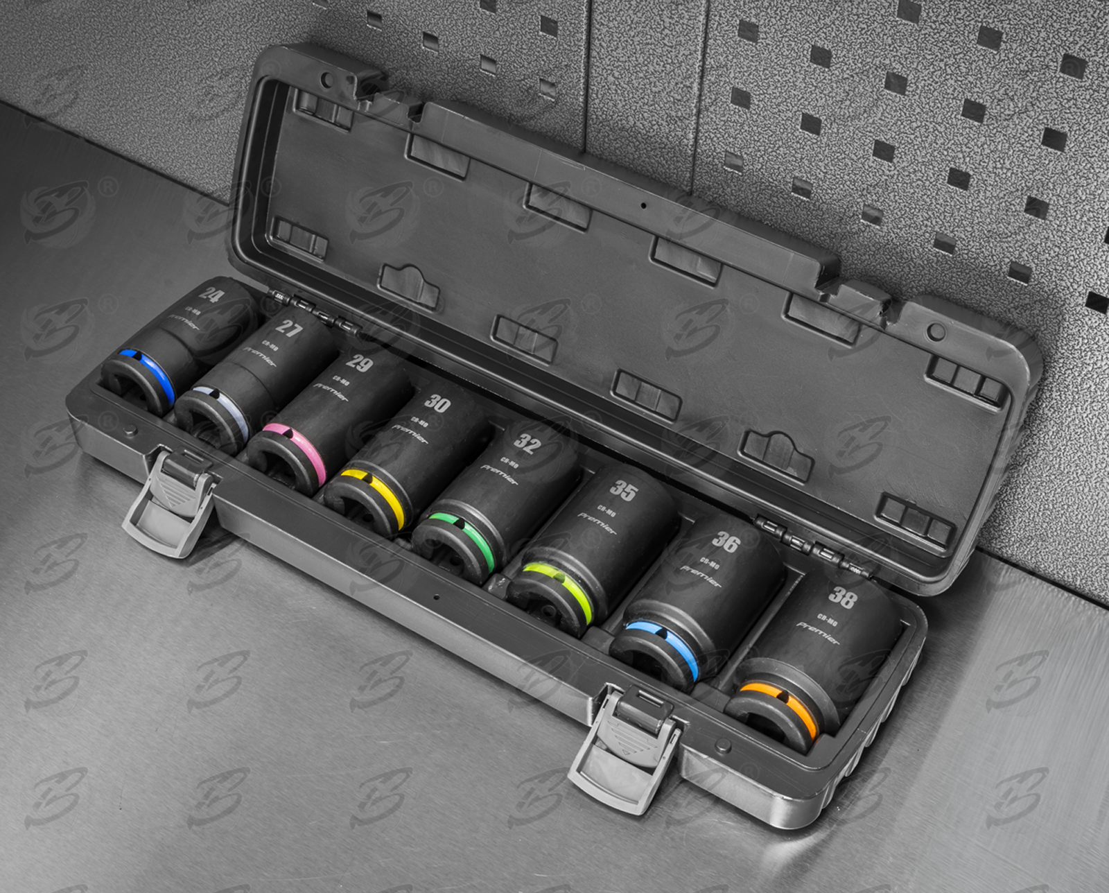 SEALEY 16PCS 3/4" DRIVE 6 POINT DEEP & SHALLOW IMPACT SOCKETS 24MM - 38MM