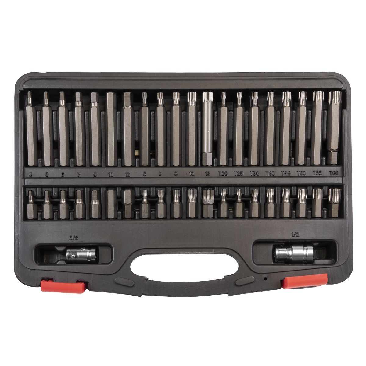 Sealey 42 Piece 3/8" & 1/2" Drive Hex & Torx & Spline Bit Sockets AK21942P