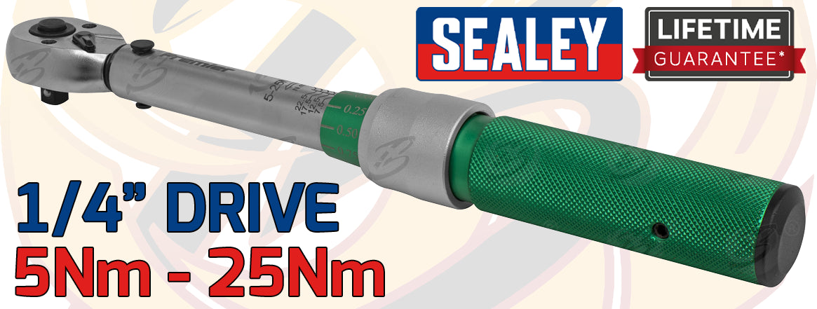 SEALEY 3PCS 1/4" & 3/8" & 1/2" DRIVE CALIBRATED TORQUE WRENCH SET