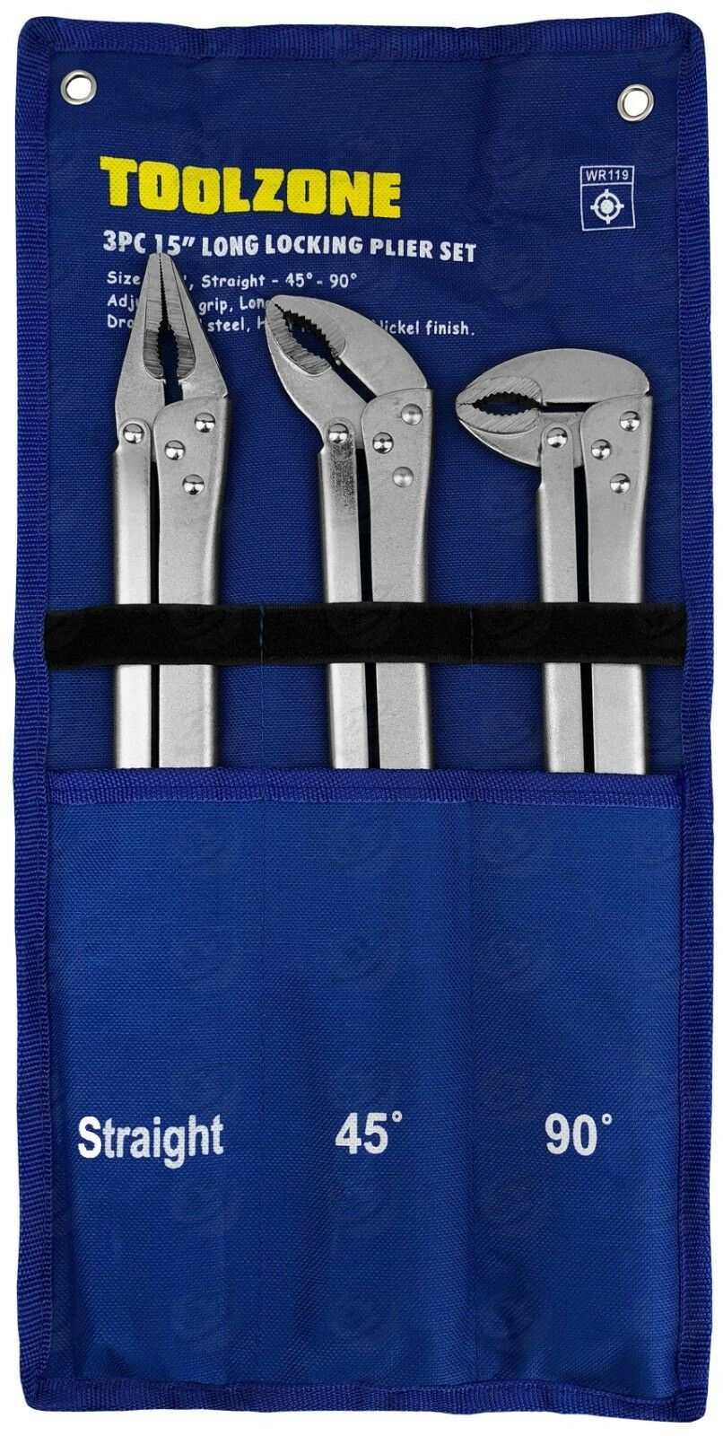TOOLZONE 3PCS 15" EXTRA LONG LOCKING PLIERS