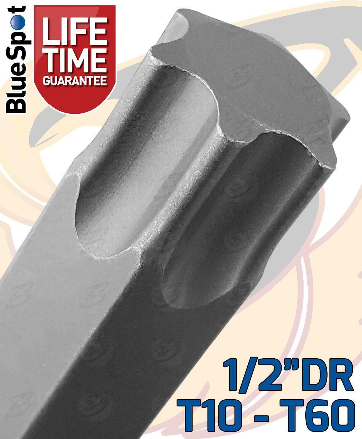 BLUESPOT 9PCS 1/4" DRIVE TORX BIT SOCKETS T10 - T60