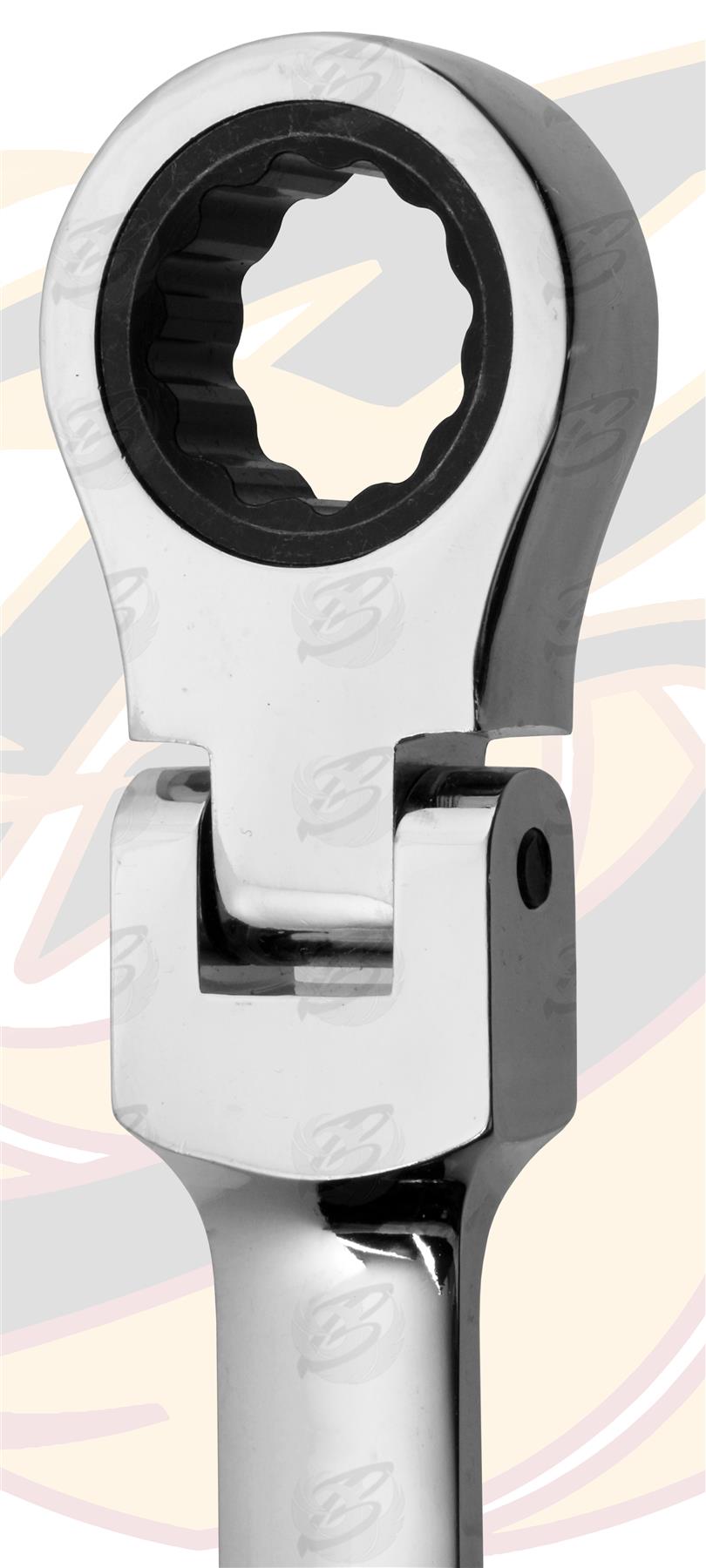 Bergen 12 Piece Combination Flexible Ratchet Spanner Set 8mm - 19mm 1893