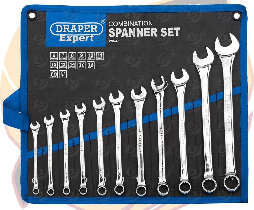 DRAPER 11PCS HI TORQ COMBINATION SPANNERS 6MM - 19MM