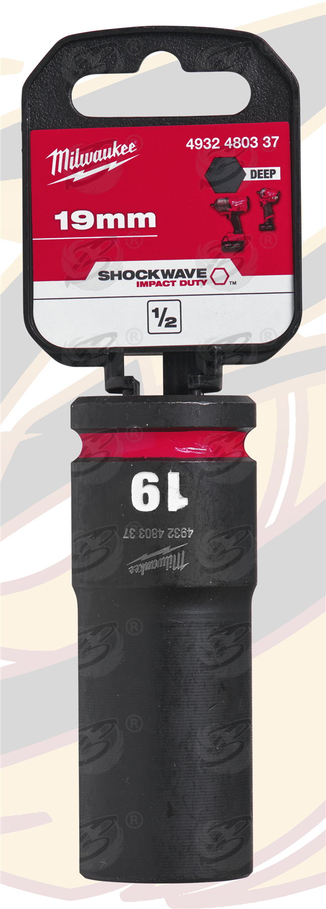 Milwaukee 19mm 1/2" Drive 6 Point Deep Impact Socket ( 4932480337 )