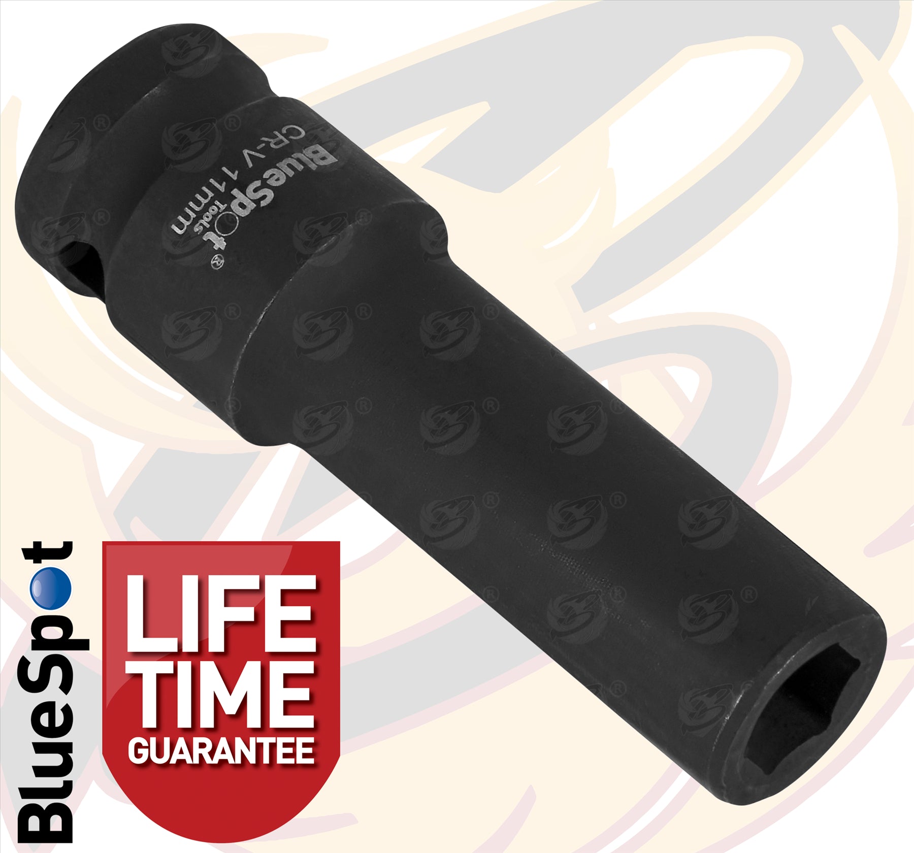 BLUESPOT 11MM 1/2" DRIVE 6 POINT DEEP IMPACT SOCKET ( SINGLE )