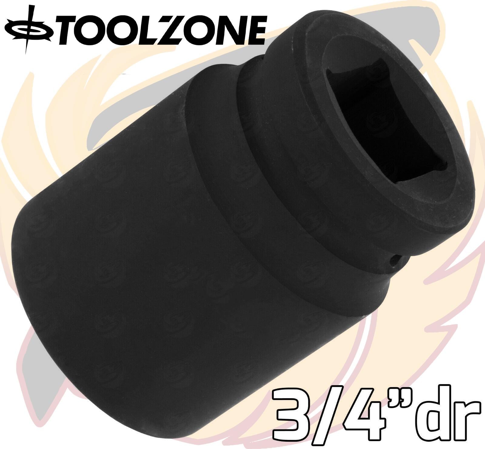 Toolzone 8 Piece 3/4" Drive 6 Point Deep Impact Sockets 26mm - 38mm ( SS130 )