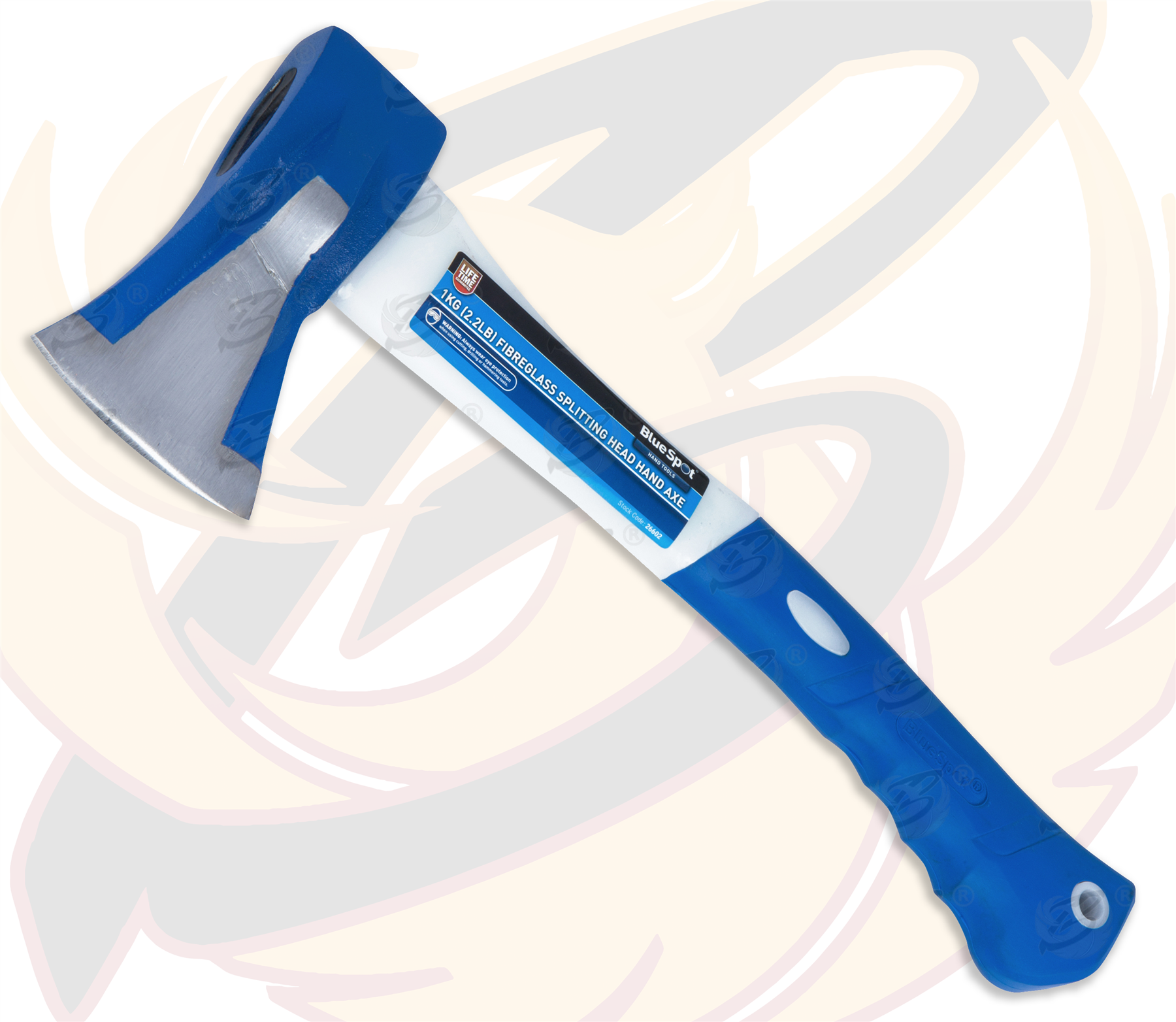 BlueSpot 1Kg ( 2.2Lb ) Fibreglass Splitting Head Hand Axe ( 26602 )