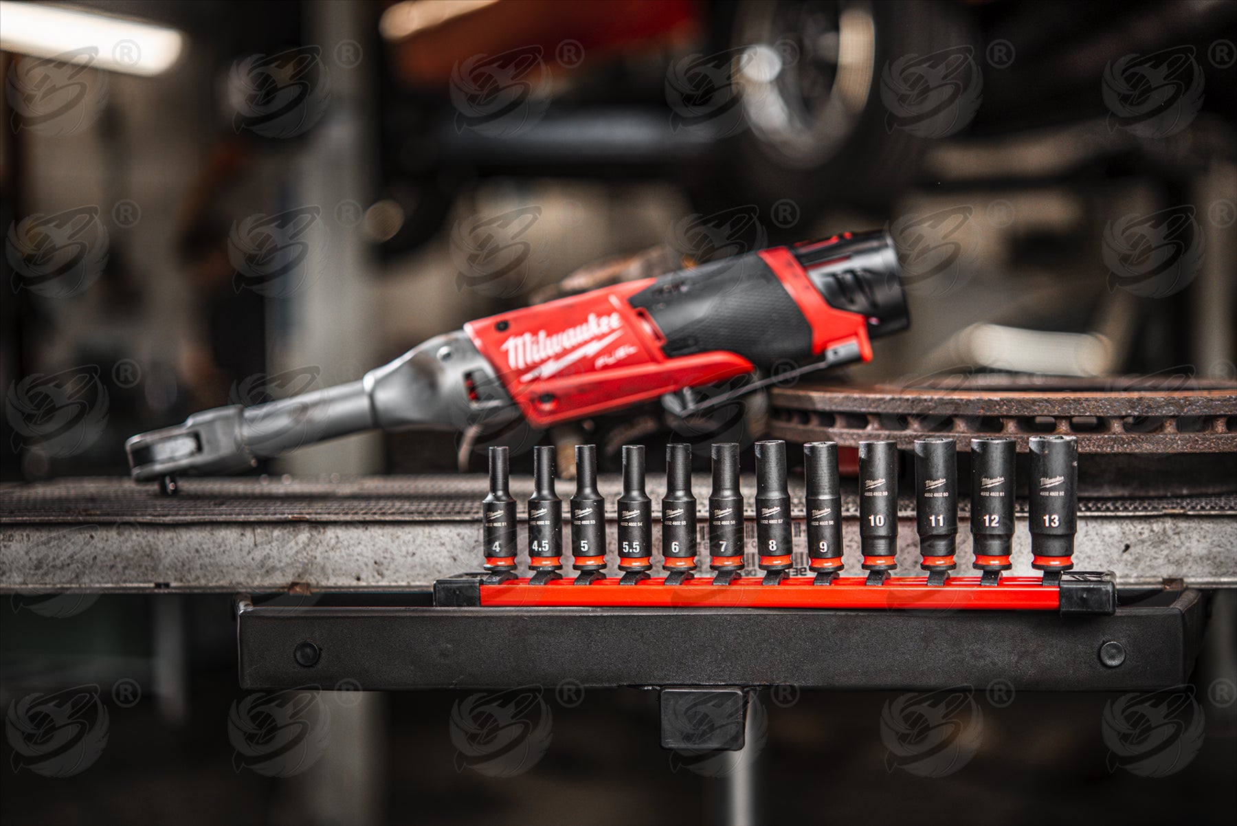 MILWAUKEE 12PCS 1/4" DRIVE 6 POINT DEEP IMPACT SOCKETS 4MM - 13MM ( SHOCKWAVE IMPACT DUTY )