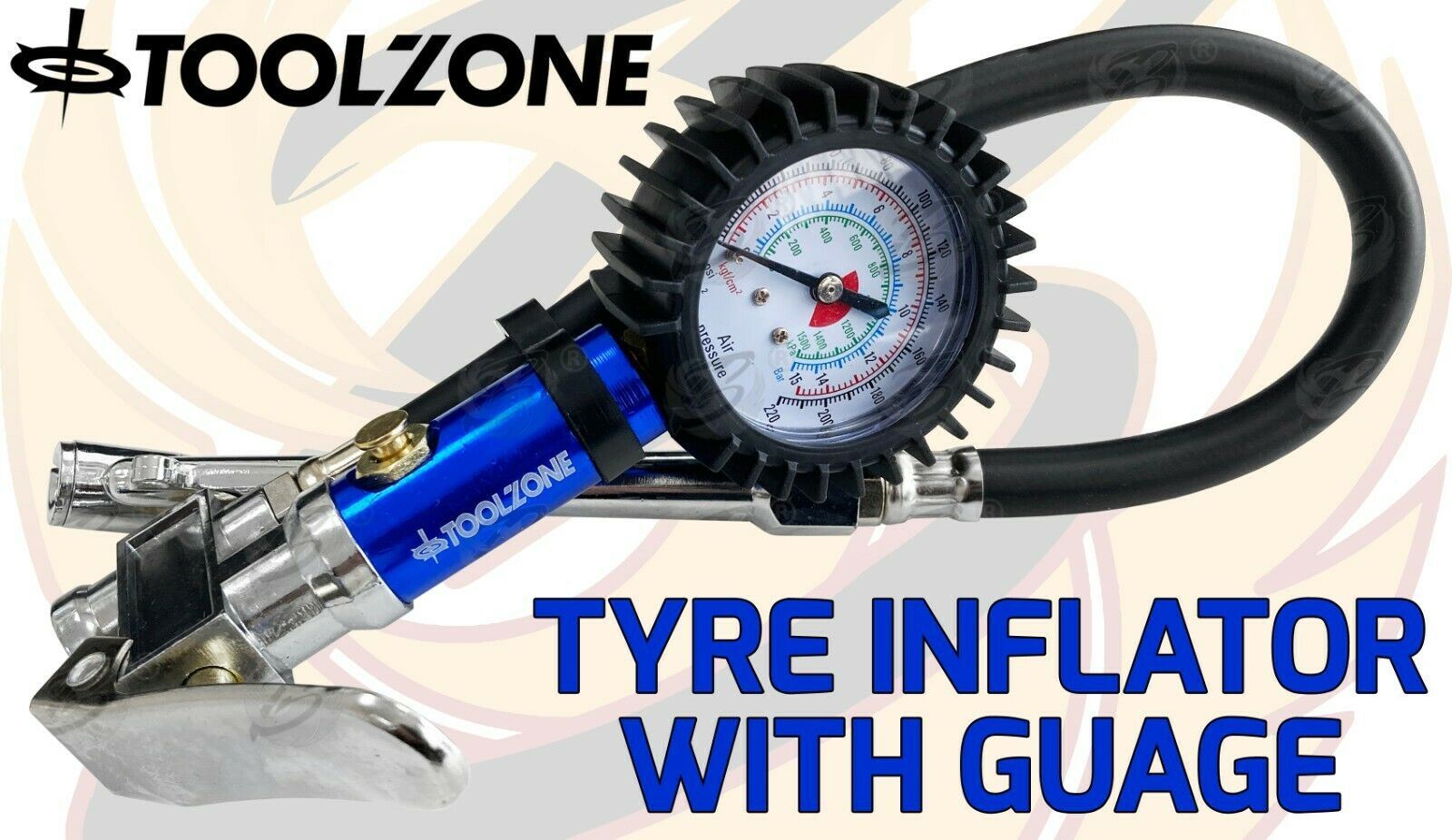 TOOLZONE 220PSI TYRE INFLATOR