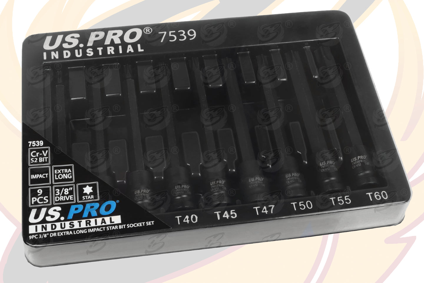 US PRO IMPACT 20PCS 3/8" DRIVE LONG & SHORT TORX BIT SOCKET SET T10 - T60