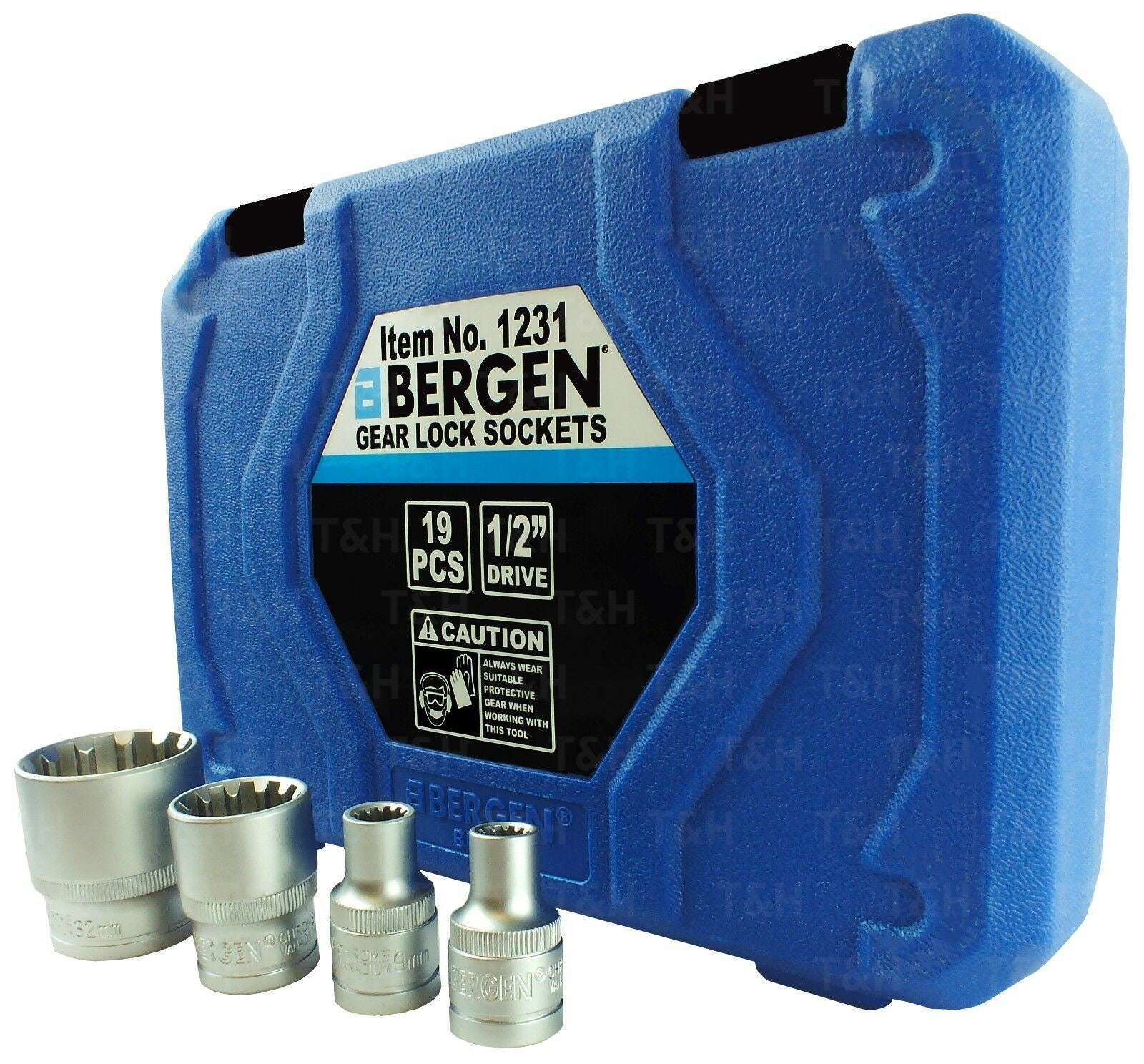 US PRO 19PCS 1/2" DRIVE GEAR LOCK SOCKETS 8MM - 32MM