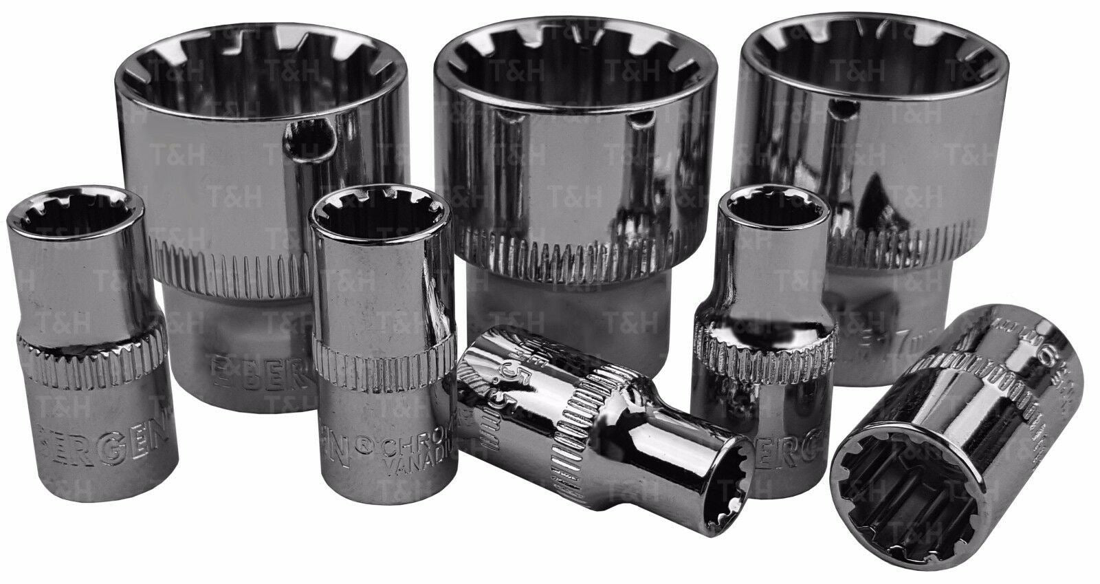 US PRO 52PCS 1/4" & 3/8" DRIVE GEAR LOCK SOCKET & BIT SET 4MM - 19MM