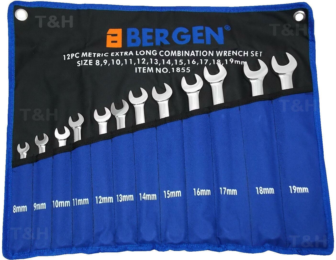 US PRO 12PCS EXTRA LONG COMBINATION SPANNER SET 8MM - 19MM