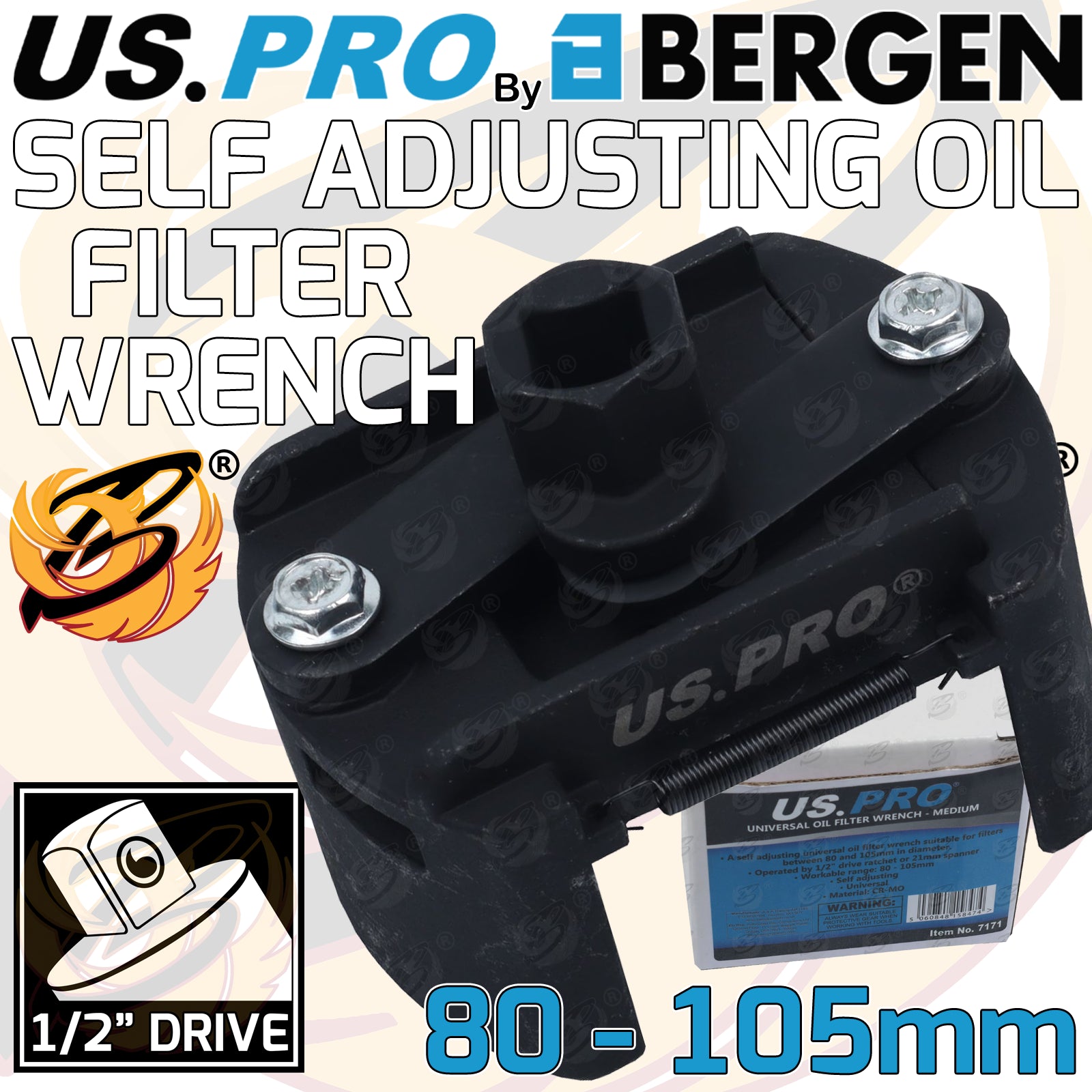US PRO UNIVERSAL OIL FILTER WRENCH - MEDIUM