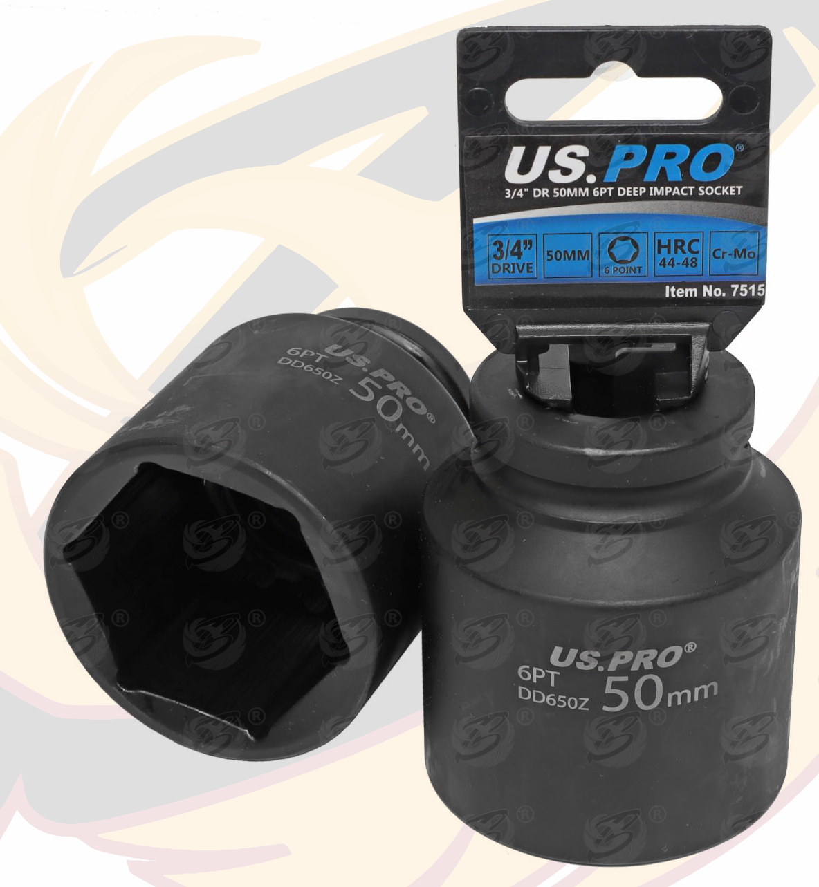 US Pro 50mm 3/4" Drive 6 Point Deep Impact Socket 7515