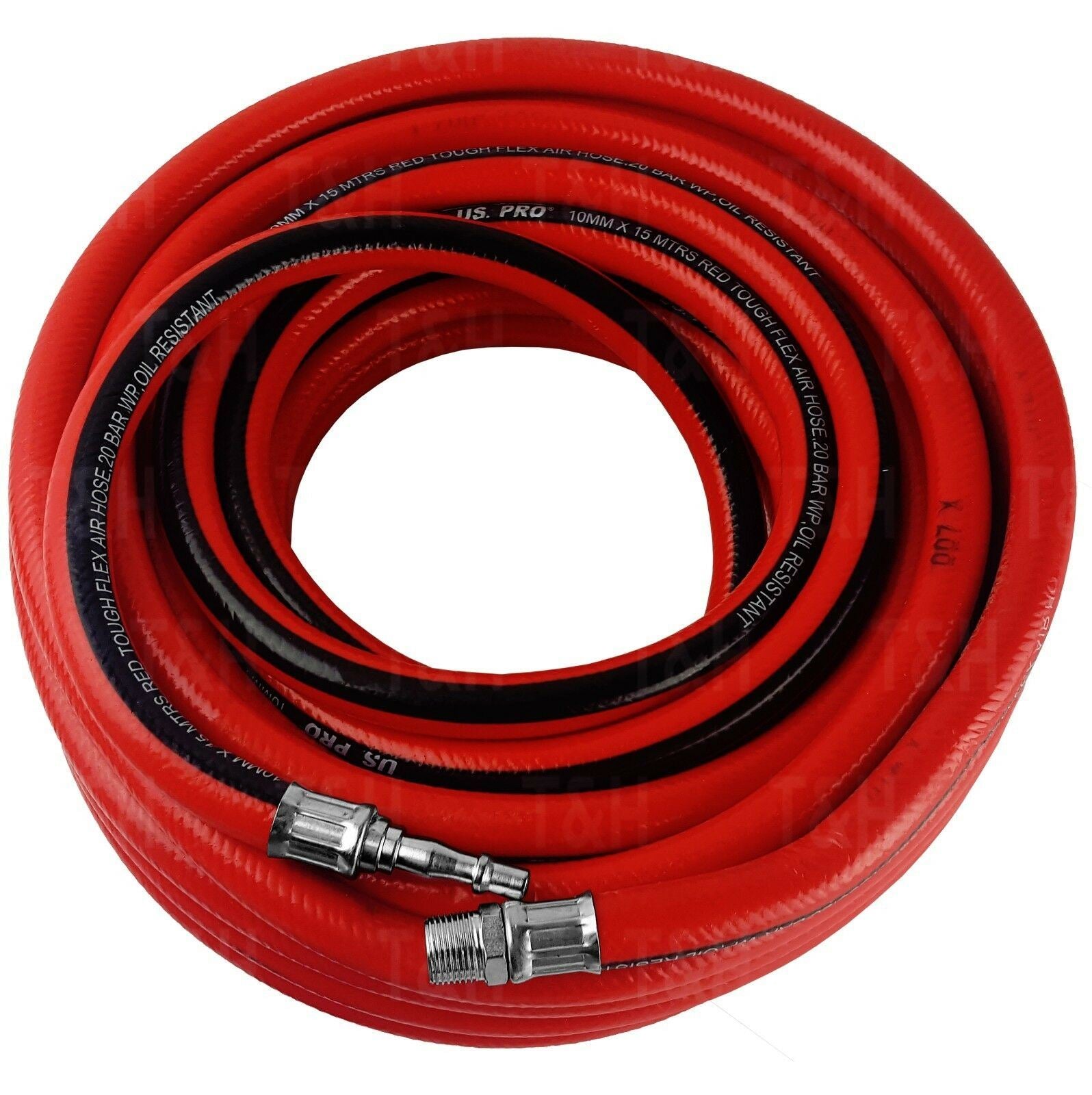 US PRO 15M ( 50FT ) 3/8" BSPT AIR LINE HOSE
