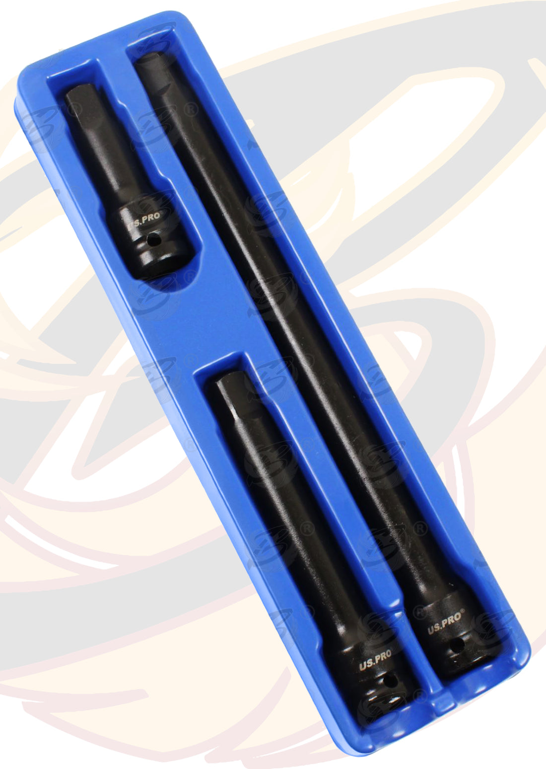 BERLIN Deep Impact Socket Set 1/2"dr 10mm - 32mm & Impact Extension Bars 19pcs Set