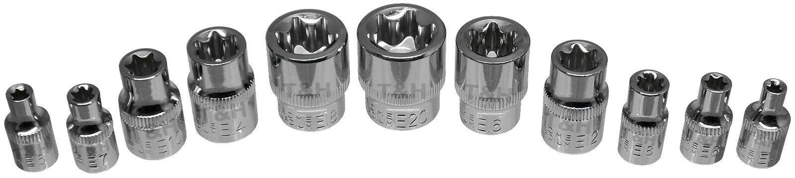 US PRO 29PCS 1/4" & 3/8" & 1/2" DRIVE TORX & E - TORX SOCKET SET