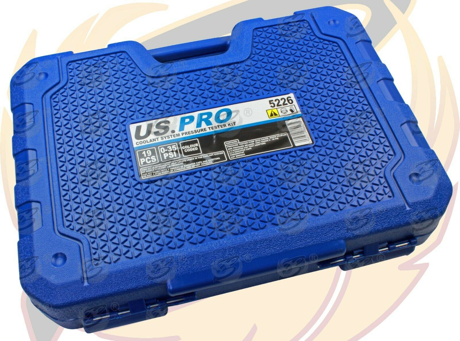US PRO 19PCS COOLANT SYSTEM PRESSURE TESTER KIT