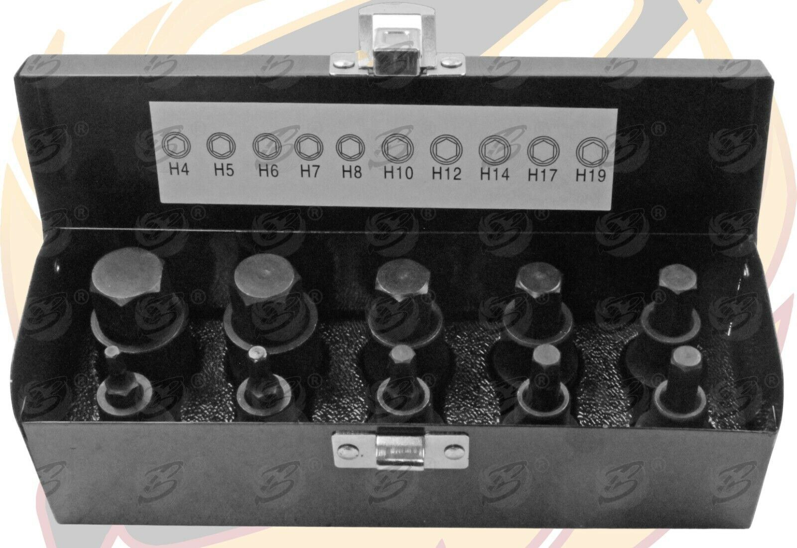 US PRO INDUSTRIAL 10PCS 1/2" DRIVE IMPACT HEX BIT SOCKETS H4 - H19